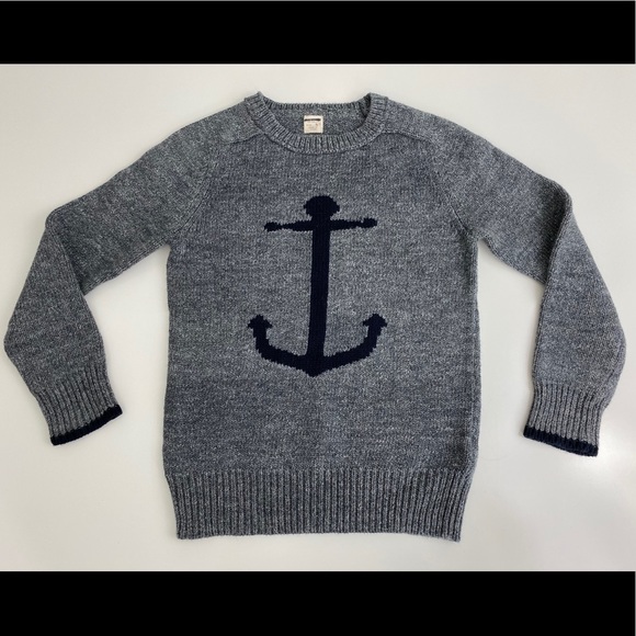 Crewcuts Other - Crewcuts J. Crew Boys Anchor Gray Sweater Size 6/7